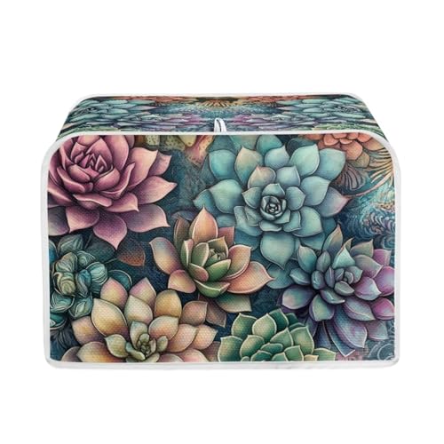 ZFRXIGN Succulent Plants Toaster Covers 4 Slice Wide Slot Dust Cover Case with Handle Toaster Cover Flower Case Small Appliance Covers Toaster Bag Protector Cactus Dark Green ZFRXIGN Succulent Plants Toaster Covers 4 Slice Wide Slot Dust Cover Case with Handle Toaster Cover Flower Case Small Appliance Covers Toaster Bag Protector Cactus Dark Green von ZFRXIGN