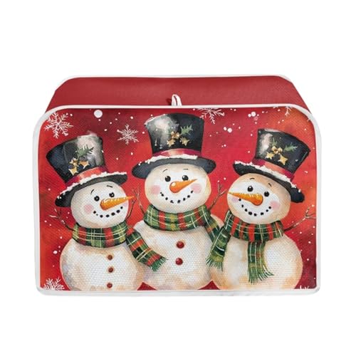 ZFRXIGN Toastertasche mit Weihnachtsschneemann – Staubschutz für kleine Geräte mit Tragegriff oben – waschbar, niedliches Design – Weihnachtsdekoration von ZFRXIGN