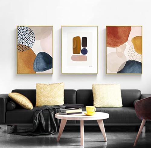 ZFTCN 3er Set Poster Abstrakte Boho Poster Strichzeichnung Frau,Abstrakte Botanische Blatt Gedruckt Poster Wandkunst, Ohne Rahmen (Poster-01,3Pcs-30x40cm) von ZFTCN