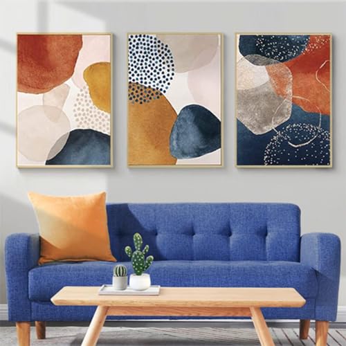 ZFTCN 3er Set Poster Abstrakte Boho Poster Strichzeichnung Frau,Abstrakte Botanische Blatt Gedruckt Poster Wandkunst, Ohne Rahmen (Poster-03,3Pcs-40x60cm) von ZFTCN