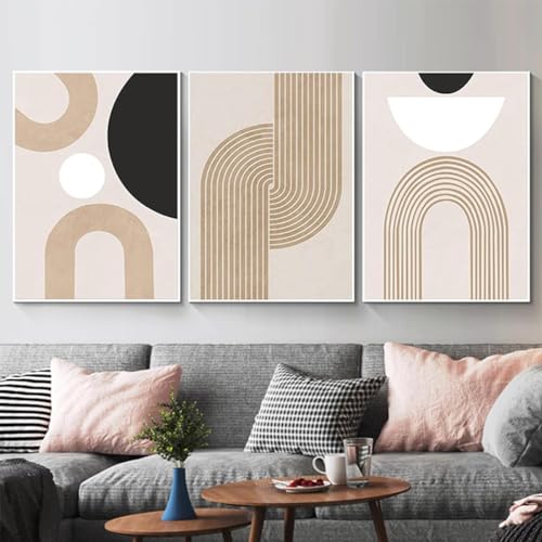 ZFTCN 3er Set Poster Abstrakte Boho Poster Strichzeichnung Frau,Abstrakte Botanische Blatt Gedruckt Poster Wandkunst, Ohne Rahmen (Poster-04,3Pcs-40x60cm) von ZFTCN