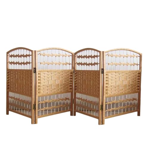 Niedriger Raumteiler, 47,24 Zoll Hohe Tragbare Trennwand For Den Innenbereich, Faltbarer Sichtschutz Aus Gewebtem Gewebe, Temporäre Wand For Klassenzimmer Oder Büros (4–6 Paneele)(Yellow,19.68 x 11.81 von ZFUCMAYL