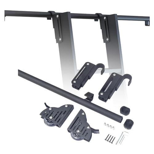 Rollendes Bibliotheksleiter-Hardware-Kit/Schiene 3,3 Fuß Bis 26,2 Fuß (Keine Leiter), Mobile Bibliotheksschiene Mit Bodenrollenrädern for Innenräume/Bibliothek/Zuhause/Dachboden (Size : 13ft/400cmtra von ZFUCMAYL