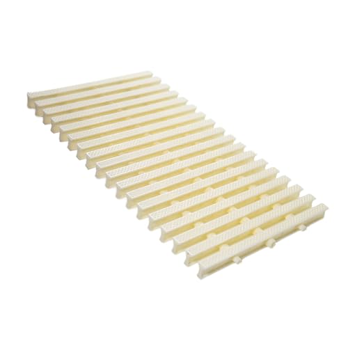 ZFUCMAYL Entwässerungsabdeckung Mit DREI Schnittstellen, Auslass-Entwässerungsgrillgitter, ABS-Schwimmbad-Entwässerungsüberlaufgitter for Schwimmbäder (Knochenfarbe)(25x100CM,6 Piece) von ZFUCMAYL