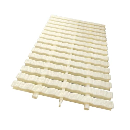 ZFUCMAYL Entwässerungsabdeckung Mit DREI Schnittstellen, Knochenfarbenes Entwässerungsüberlaufgitter for Schwimmbäder, Gewelltes Auslass-Entwässerungsgrillgitter(20x 100CM,10 Piece) von ZFUCMAYL