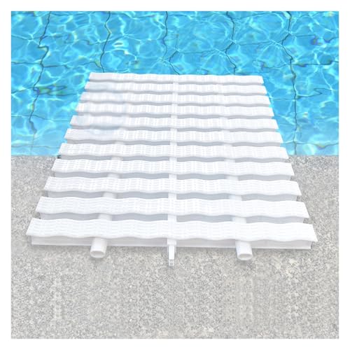 ZFUCMAYL Entwässerungsabdeckung Mit DREI Schnittstellen, Überlaufgitter for Die Entwässerung Von Schwimmbädern Aus PPS-Kunststoff, Gewelltes Auslass-Entwässerungsgitter(30x 100CM,12 Piece) von ZFUCMAYL