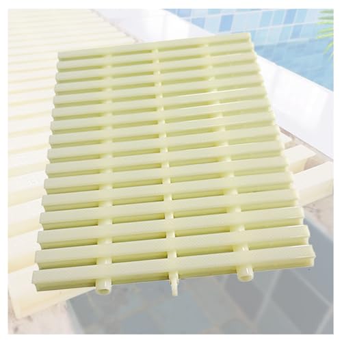 ZFUCMAYL Überlaufgitter for Die Schwimmbadentwässerung, ABS-Kunststoff-DREI-Schnittstellen-Entwässerungsabdeckung, Auslass-Entwässerungsgrillgitter for Schwimmbäder(30x 100CM,6 Piece) von ZFUCMAYL