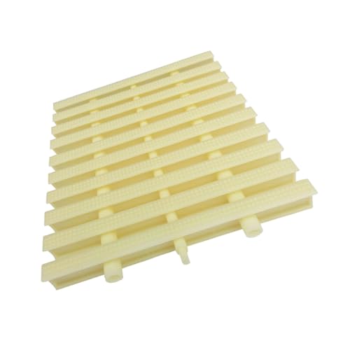 ZFUCMAYL Überlaufgitter for Die Schwimmbadentwässerung,Bodenablaufabdeckung Aus Kunststoff,Spleißbares Straßenrinnengitter for Badezimmer,for Den Außen-und Innenbereich(Bone Color,30cm-4 Piece) von ZFUCMAYL