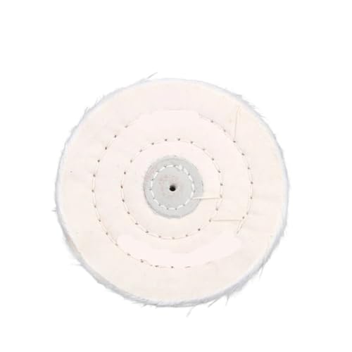 1 Stück Polierscheibe mit kleinen Löchern – weißes/gelbes Baumwoll-Fusseltuch, 50–200 mm Filzschleifer for Polieren und Schleifen(White,50mm) von ZFUWWA