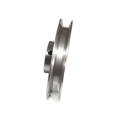 1 Stück silberne Riemenscheibe aus Aluminiumlegierung mit fester Bohrung, 41 x 16 mm, for 6–12 mm Motorwelle, kompatibel mit 3–5 mm PU-Riemen(12MM) von ZFUWWA