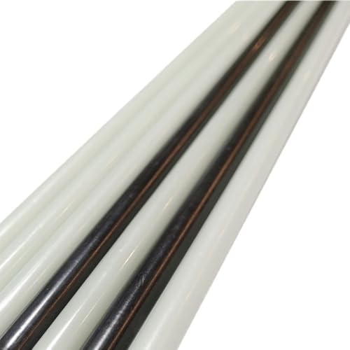 10 Stück schwarz/weiße Fiberglasstäbe 20 Zoll – solide Glasfaserstäbe for landwirtschaftliche Unterstützung und Drachen(White,6.0x500mm) von ZFUWWA