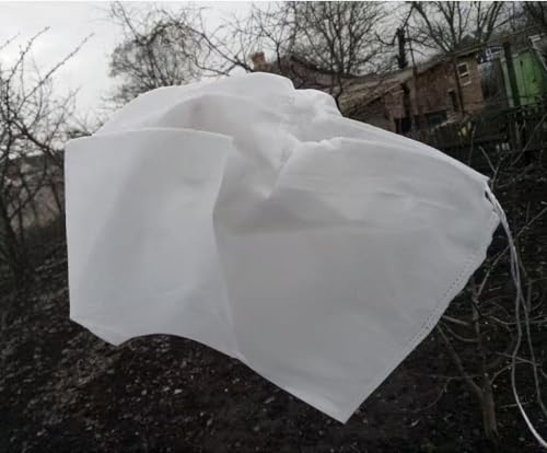 100 Stück Traubenschutzbeutel mit Kordelzug – strapazierfähige Netz-Obstabdeckungen for Schutz vor Insekten und Wetter(240mm by 350mm) von ZFUWWA