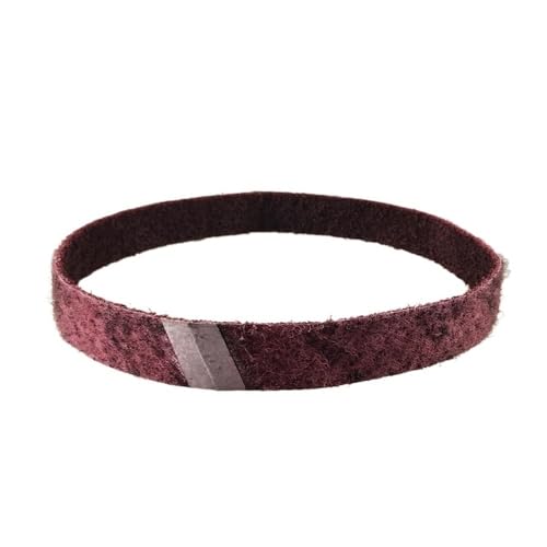 12 Stück Schleifbänder aus Nylon-Vlies for Metall und Kunststoff – grobe bis feine Körnung (330/457/520 mm)(Red,457x13mm) von ZFUWWA