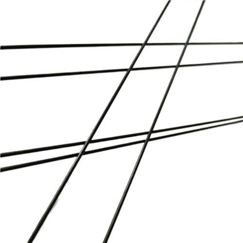 6 Stück Fiberglas-Stützstangen, 0,8 mm – 1,2 mm Durchmesser, 1000 mm Länge, schwarze elastische Stange for Bauprojekte(1.2x1000mm) von ZFUWWA
