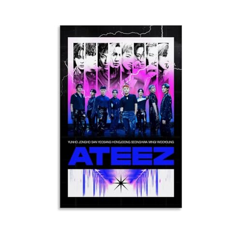 ZFXYSCFC ATEEZ Leinwandposter, Motiv: beliebte Sänger und berühmte Musiker, Wandkunst, dekoratives Gemälde, Schlafzimmer, 60 x 90 cm, ungerahmter Stil ZFXYSCFC ATEEZ Leinwandposter, Motiv: beliebte Sänger und berühmte Musiker, Wandkunst, dekoratives Gemälde, Schlafzimmer, 60 x 90 cm, ungerahmter Stil von ZFXYSCFC