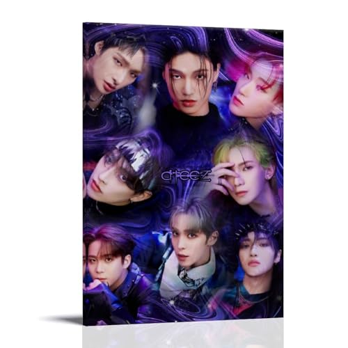 ZFXYSCFC ATEEZ Leinwandposter mit beliebten Sängern und berühmten Musikern, dekoratives Gemälde, Schlafzimmer, 50 x 75 cm, Rahmenstil ZFXYSCFC ATEEZ Leinwandposter mit beliebten Sängern und berühmten Musikern, dekoratives Gemälde, Schlafzimmer, 50 x 75 cm, Rahmenstil von ZFXYSCFC