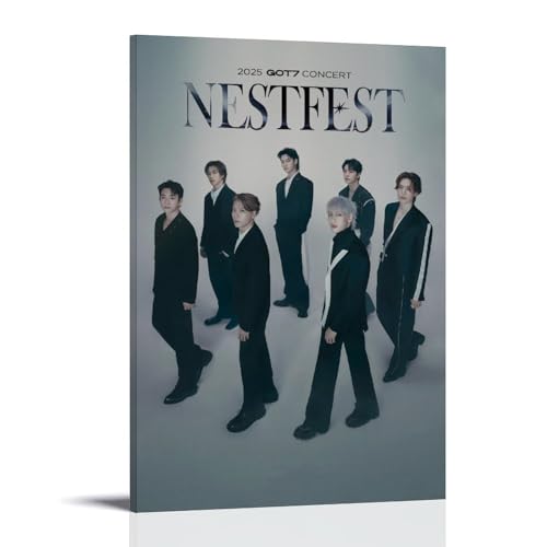 ZFXYSCFC Got7 Leinwandposter, beliebte Sänger und berühmte Musiker, Wandkunst, dekoratives Gemälde, Schlafzimmer, 60 x 90 cm, Rahmenstil ZFXYSCFC Got7 Leinwandposter, beliebte Sänger und berühmte Musiker, Wandkunst, dekoratives Gemälde, Schlafzimmer, 60 x 90 cm, Rahmenstil von ZFXYSCFC