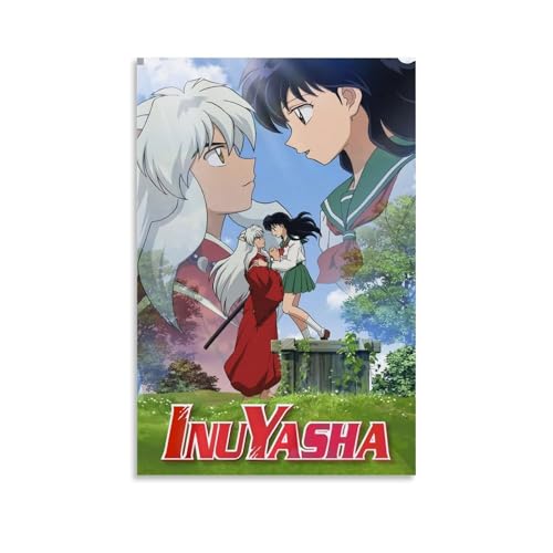 ZFXYSCFC InuYasha Klassische Anime-Serie, Leinwand-Poster, Wandkunst, dekoratives Gemälde, Schlafzimmer, 30 x 45 cm, ungerahmter Stil von ZFXYSCFC