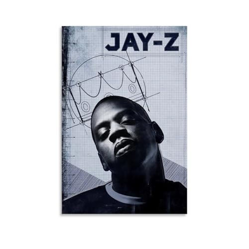 ZFXYSCFC Jay-Z Leinwandposter mit beliebten Sängern und berühmten Musikern, dekoratives Gemälde, Schlafzimmer, 60 x 90 cm, ungerahmter Stil von ZFXYSCFC