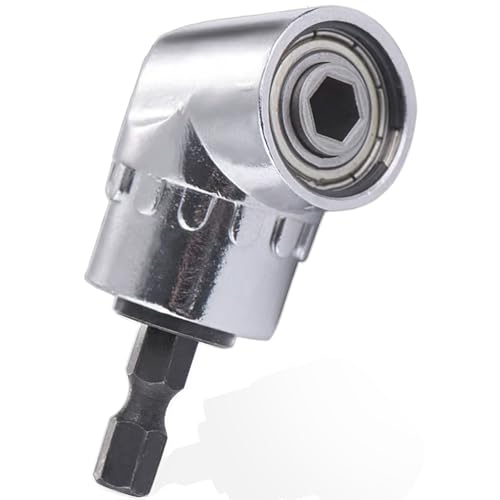 ZFYQ 105° Winkelschrauber Vorsatz Adapter, winkelaufsatz für akkuschrauber mit 1/4 Zoll Schnellwechsel und Magnetischen Bithalter, Bohren und Schrauben in engen Ecken von ZFYQ