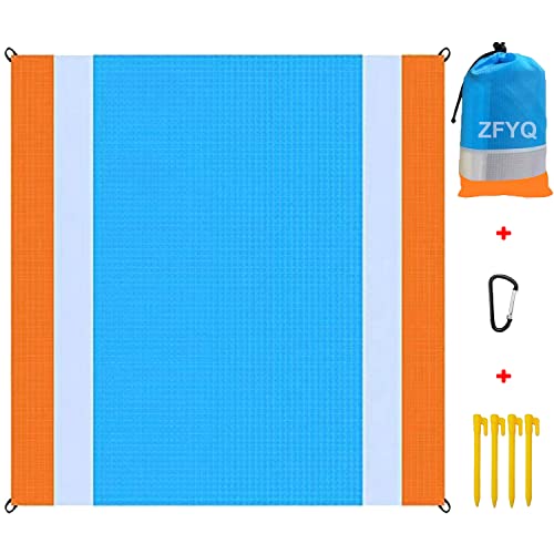 ZFYQ Picknickdecke 200 x 210 cm, Wasserdicht, mit 4 Erdnägel, für Strand, Camping, Picknick und Outdoor Reisen von ZFYQ