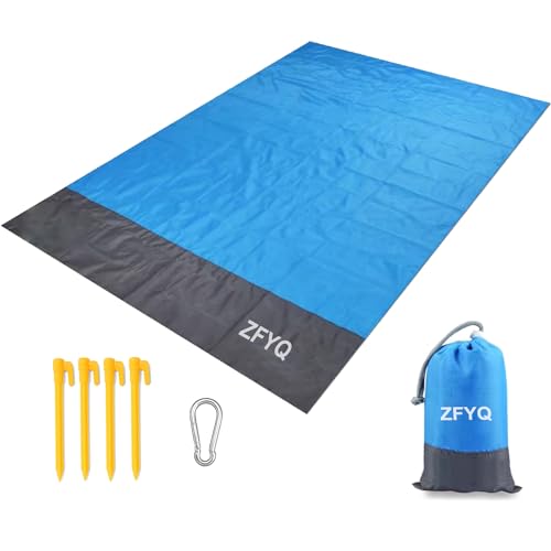 ZFYQ Picknickdecke 140 x 200 cm, Wasserdicht, mit 4 Erdnägel, für Strand, Camping, Picknick und Outdoor Reisen von ZFYQ