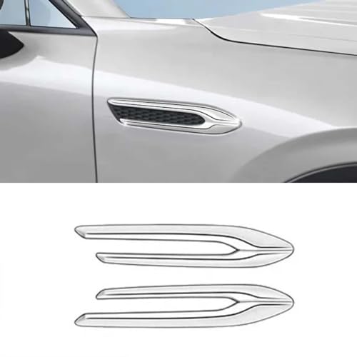 ZFYXZ Auto Front Air Flow Vent Fender Trim Dekoration Außenzubehör für Mazda CX60 CX 60 2022 2023 2024,B Chrome von ZFYXZ