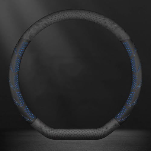 ZFZFC Auto Lenkradbezug für Kia K3 Sportage K5 K3K2 Forte KX3 KX5 K4, Anti Rutsch Atmungsaktiv Mikrofaser Leder Auto Lenkradschoner,Airhole+Nappaleather-ABlue von ZFZFC