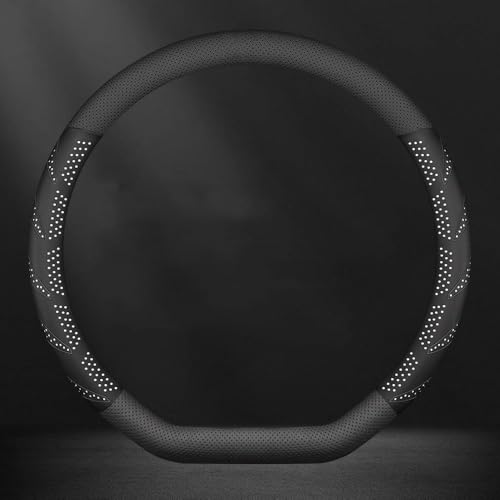 ZFZFC Auto Lenkradbezug für Kia K3 Sportage K5 K3K2 Forte KX3 KX5 K4, Anti Rutsch Atmungsaktiv Mikrofaser Leder Auto Lenkradschoner,Airhole+Nappaleather-CWhite von ZFZFC