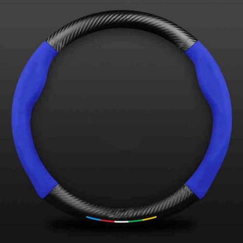 ZFZFC Auto Lenkradbezug für Kia KX7 Sportage KX Cross Shuma Sorento, Anti Rutsch Atmungsaktiv Mikrofaser Leder Auto Lenkradschoner,normal-B Blue von ZFZFC
