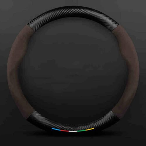 ZFZFC Auto Lenkradbezug für Kia KX7 Sportage KX Cross Shuma Sorento, Anti Rutsch Atmungsaktiv Mikrofaser Leder Auto Lenkradschoner,normal-F Brown2 von ZFZFC