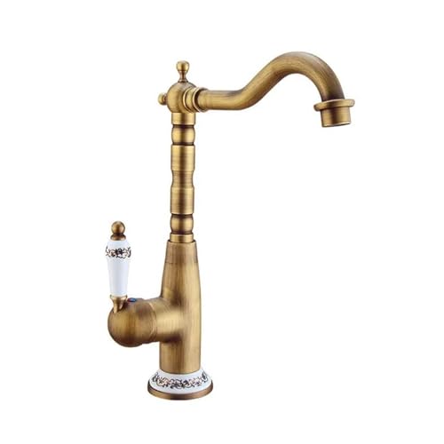 Antique Messingbecken Waschbecken Wasserhahn heißer und kaltem Mixer Wasserhahn Eingriff Badezimmer Messing Schwenkarmatur, Chrom Badezimmer Wasserhahn Antique Messingbecken Waschbecken Wasserhahn heißer und kaltem Mixer Wasserhahn Eingriff Badezimmer Messing Schwenkarmatur, Chrom Badezimmer Wasserhahn von ZGBQHQN