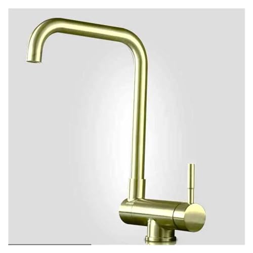 Gebürstete goldene Küchenspüle Wasserhahn 360 Rotation Klapptiere Küchenarmatur Edelstahl Waschbecken Wasserhahn Mixer, Chrom -Badezimmer Wasserhahn Gebürstete goldene Küchenspüle Wasserhahn 360 Rotation Klapptiere Küchenarmatur Edelstahl Waschbecken Wasserhahn Mixer, Chrom -Badezimmer Wasserhahn von ZGBQHQN