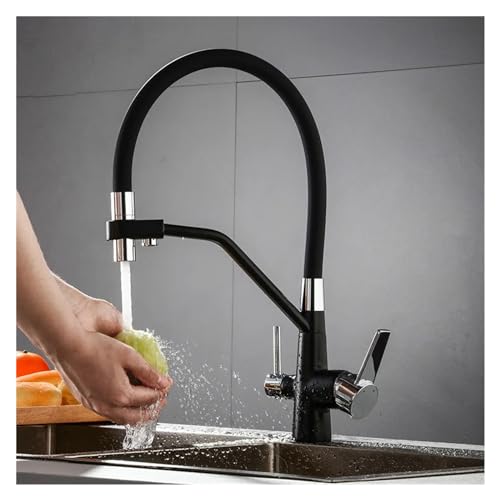 High-End-Messing gebürstete Nickel Küchenspüle Wasserhahnmischer zwei Griffe 3-Wege-Küche gesunder Trinkwasserhahn, Wasserhähne für Waschbecken High-End-Messing gebürstete Nickel Küchenspüle Wasserhahnmischer zwei Griffe 3-Wege-Küche gesunder Trinkwasserhahn, Wasserhähne für Waschbecken von ZGBQHQN