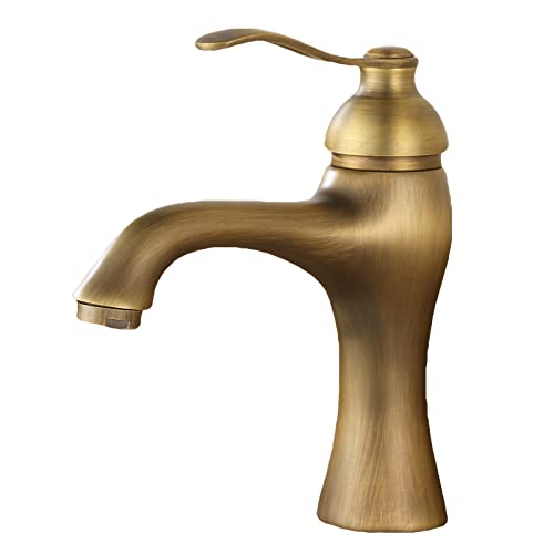 Wasserhahn kompatibel mit Bades Waschbecken Antiquitäten Badezimmer Wasserhahn Einsloch Badezimmer Wasserhahn Antiquitäten Messing Bad Waschbecken Wasserhahn hohe Kompatibel mit Küche, Antiquitäten Wasserhahn kompatibel mit Bades Waschbecken Antiquitäten Badezimmer Wasserhahn Einsloch Badezimmer Wasserhahn Antiquitäten Messing Bad Waschbecken Wasserhahn hohe Kompatibel mit Küche, Antiquitäten von ZGBQHQN