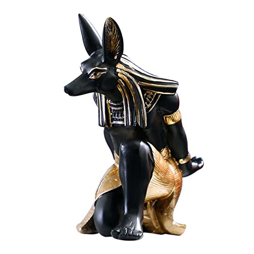ZGBQHQN Ägyptische Katzenstatue, Elegante Hundeweinflaschenhalter Ornament Wine Rack Schwarze Katze Figuren Sammlung Skulptur Weinliebhaber (Hund) von ZGBQHQN