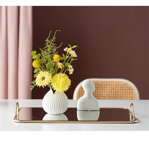 ZGBQHQN Kunstblumen künstliche Blumen Pflanzen Topf, falsche Blumenschmuck Moderne Luxus -Heimdekorationsstil Keramik Vase Pflanzendekor für jeden Anlass, f (b) von ZGBQHQN