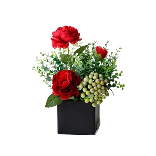 ZGBQHQN Kunstblumen künstliche Blumen Pflanzen Topf gefälschte Blumenschmuck für die Heimdekoration Simuliertes Blumen für Haus/Schlafzimmer/Büro für jeden Anlass, B (D) von ZGBQHQN