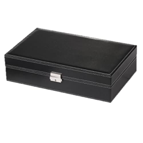 ZGBQHQN Wachkastenschmuck Organizer Halter Juwely Display Box Ohrringe Lagerorganisator mit oberem Spiegel (Farbe: eine Größe: 33.3x20x9cm) (A 33.3x20x9cm) von ZGBQHQN
