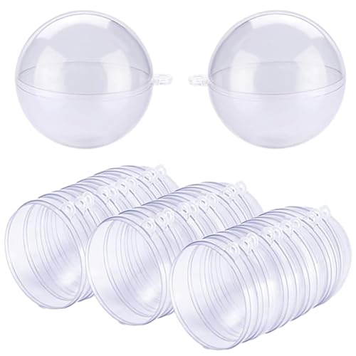 15 Pcs Christmas Clear Baubles Transparent Fillable Ball 30 Pieces DIY Bath Bomb Molds, 7cm Clear Plastic Ball Clear Plastic Fillable Craft Balls Ball Mold for Craft Bath Christmas 70mm 15 Pcs Christmas Clear Baubles Transparent Fillable Ball 30 Pieces DIY Bath Bomb Molds, 7cm Clear Plastic Ball Clear Plastic Fillable Craft Balls Ball Mold for Craft Bath Christmas 70mm von ZGCXRTO