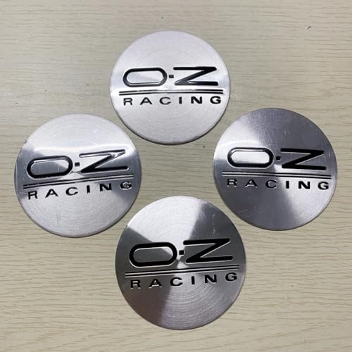 ZGCYK 4 Stück Radnabenkappen Aufkleber für OZ 62MM Felgendeckel Radkappen Reifen Felgen Radnabenabdeckung Zubehör,Silverstyle von ZGCYK