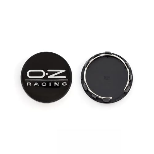 ZGCYK 4 Stück Radnabenkappen für OZ O.Z 59MM Felgendeckel Radkappen Reifen Felgen Radnabenabdeckung Zubehör,BlackSilver von ZGCYK