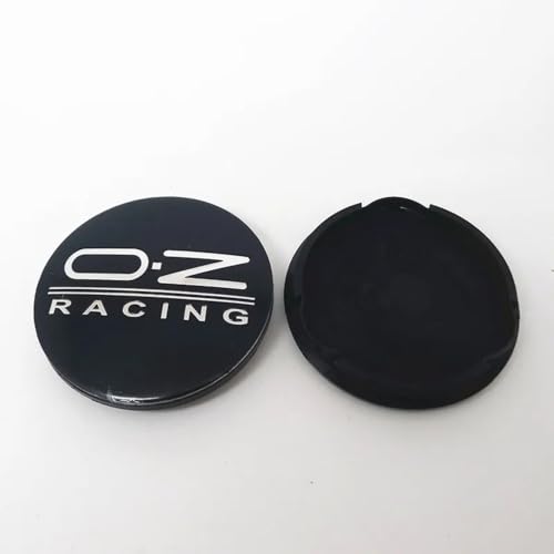 ZGCYK 4 Stück Radnabenkappen für OZ Racing M595 O.Z 62MM Felgendeckel Radkappen Reifen Felgen Radnabenabdeckung Zubehör,Blackwhite von ZGCYK