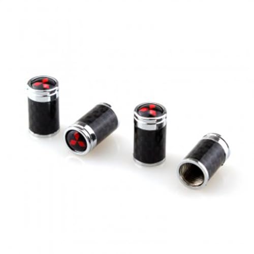 ZGCYK Auto Ventilkappen für Mitsubishi Pajero Outlander Fortis Eclipse Cross Lancer Autoreifen Ventilkappen Reifenventilkappen Tyre Valve Caps Zubehör von ZGCYK