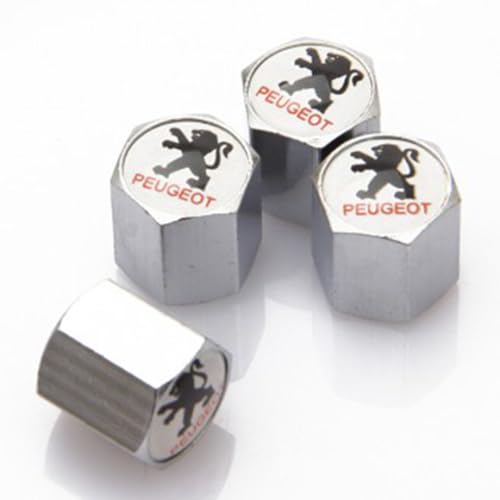 ZGCYK Auto Ventilkappen für Peugeot 206CC 207CC 3008 307CC 307SW Autoreifen Ventilkappen Reifenventilkappen Tyre Valve Caps Zubehör ZGCYK Auto Ventilkappen für Peugeot 206CC 207CC 3008 307CC 307SW Autoreifen Ventilkappen Reifenventilkappen Tyre Valve Caps Zubehör von ZGCYK