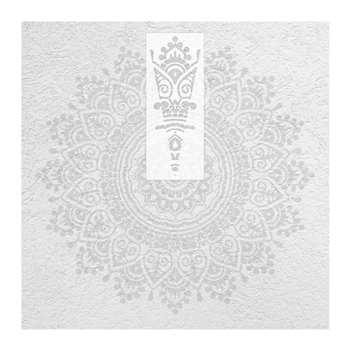 150 cm – 230 cm Wandschablone for Bemalen von Gipsdekor, dekorative Vorlage for Bemalen von Kitt, groß, riesiges Mandala, riesig, rund(XXL 41cmX115cm) von ZGCrumphant