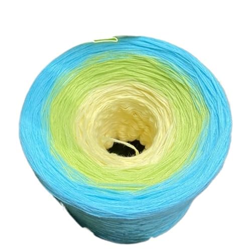 205 g Regenbogen-Farbverlaufsgarn, gehäkeltes Schal-/Spitzen-/Deckengarn, DIY-Handstrickgarn, Baumwollmischgarn für Anfänger(05-205g) von ZGCrumphant
