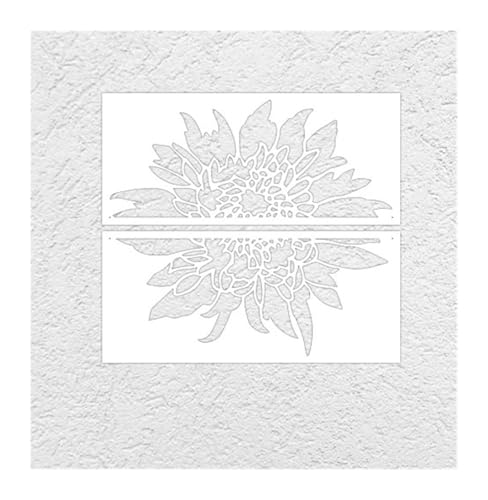 40 cm – 80 cm Schablone Wand for Malen von dekorativen Dekor Gips Dekore Vorlage for Malen Kitt große Blume Blüte(XXL 80cmX70cm - B) von ZGCrumphant