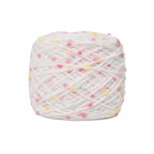60g Haken Regenbogen Zucker Candy Bean Thread süße Garn Wolle for Stricken DIY Weben Handwerk Schal Hand gemischt Thread für Anfänger(Color 02) von ZGCrumphant