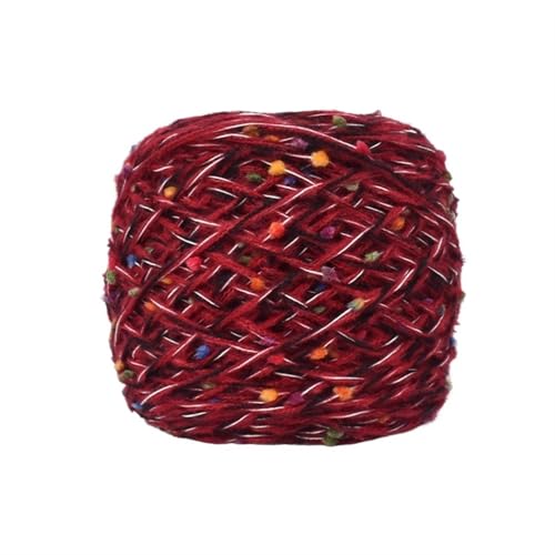 60g Haken Regenbogen Zucker Candy Bean Thread süße Garn Wolle for Stricken DIY Weben Handwerk Schal Hand gemischt Thread für Anfänger(Color 08) von ZGCrumphant